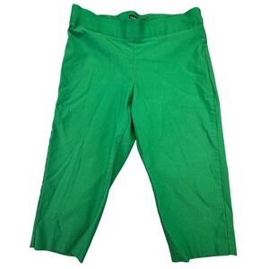 Sabrina's Pants Women's Large Green Cropped Capri Pants Chino St. Patrick's Day